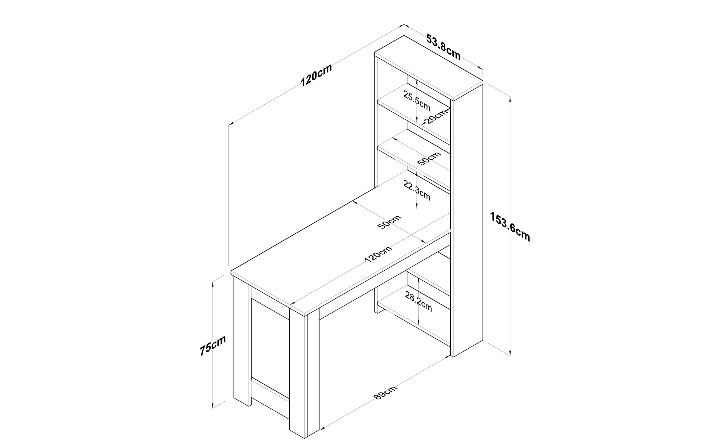 Masa dining + etajera Sento, nuc + alb  2